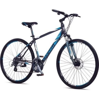 Corelli Trivor 2.1 HD Fren 21 Vites 28 Jant Şehir Tur Bisikleti Koyu Gri Mavi Beyaz 18 Kadro ürün görseli