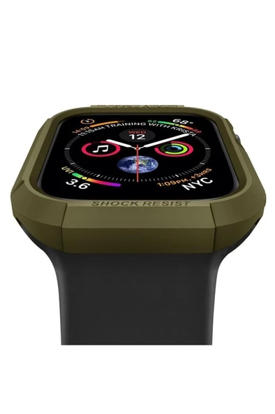 Spigen Apple Watch 41mm/40mm (Seri 9/8/SE2/7/6/SE/5/4) Kılıf Rugged Armor Olive Green - 061CS26014