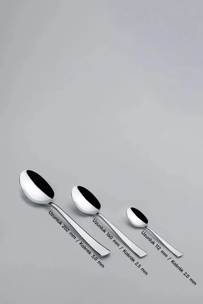 Nehir Deniz 60 Parça Sade 12 Kişilik Çatal Kaşık Takımı - 3