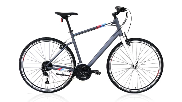 Carraro Sportive 327 V Fren 27 Vites 28 Jant Şehir Bisikleti Mat Antrasit Gümüş Mavi 44 Kadro ürün görseli