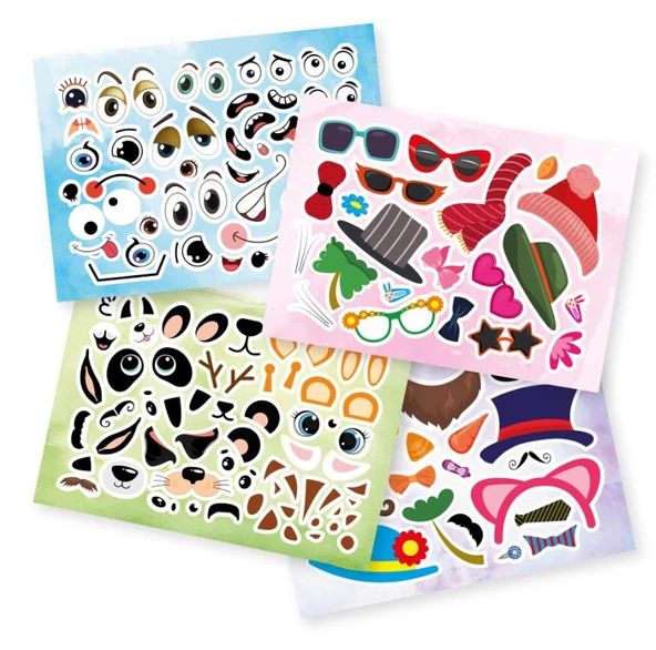 Y.Z. Tükenmeyen Sticker Kitabım Eğlenceli Yüzler ( 100 Tekrar Tekrar Kullanılabilen Sticker ) - 3