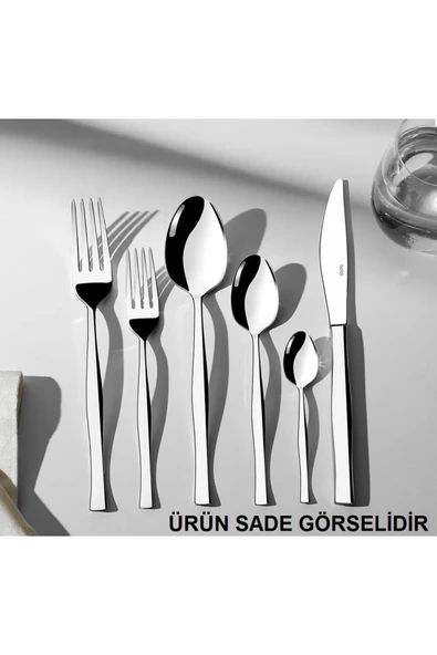 Nehir Zarif Premium Sedef Kaplamalı 36 Parça Renkli 6 Kişilik Çatal Kaşık Takımı - 3