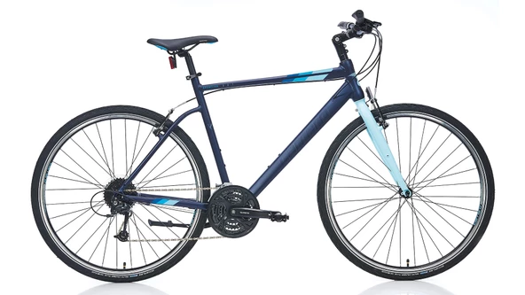 Carraro Sportive 327 V Fren 27 Vites 28 Jant Şehir Bisikleti Mat Lacivert Açık Mavi 56 Kadro