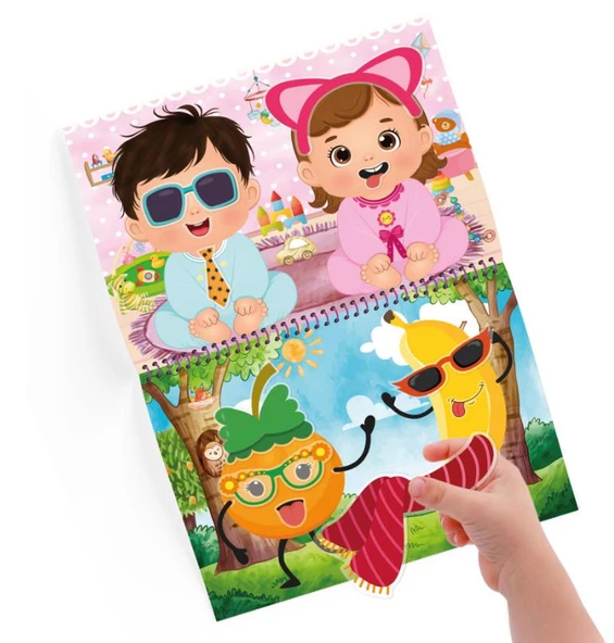 Y.Z. Tükenmeyen Sticker Kitabım Eğlenceli Yüzler ( 100 Tekrar Tekrar Kullanılabilen Sticker ) - 4