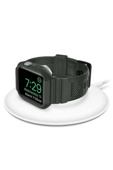 Spigen Apple Watch 45mm (Seri 9/8/7) Kılıf & Kordon Kayış Rugged Armor Pro Charcoal Gray - ACS00819 - 2