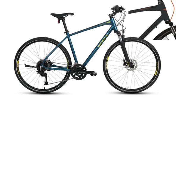 Carraro Sportive 227C HD Fren 18 Vites 28 Jant Şehir Bisikleti Antrasit Siyah Turuncu 56 Kadro
