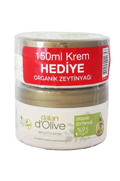 D'olive Besleyici Organik Zeytinyağlı Kremi 250 ml 150 ml Hediye