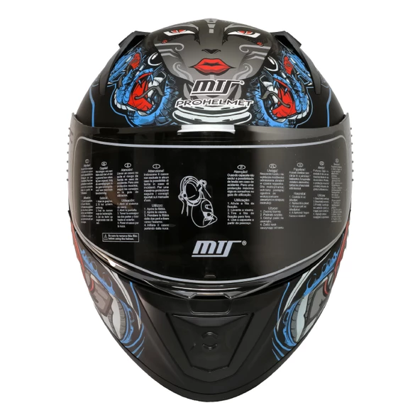 MTS M-201 MYTY BLUE GÜNEŞ VİZÖRLÜ KASK (SİYAH CAMLI) - 2