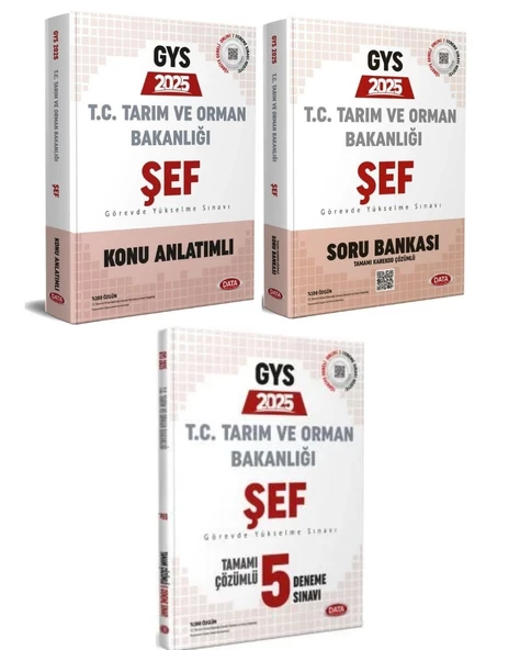 Data 2025 GYS Tarım ve Orman Bakanlığı Şef Konu + Soru + Deneme 3 Kitap Set - 2