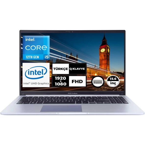 Vivobook 15 Intel Core I5-1235U 8gb 512GB SSD 15.6" Fhd Freedos Taşınabilir Bilgisayar X1502ZA-EJ1068