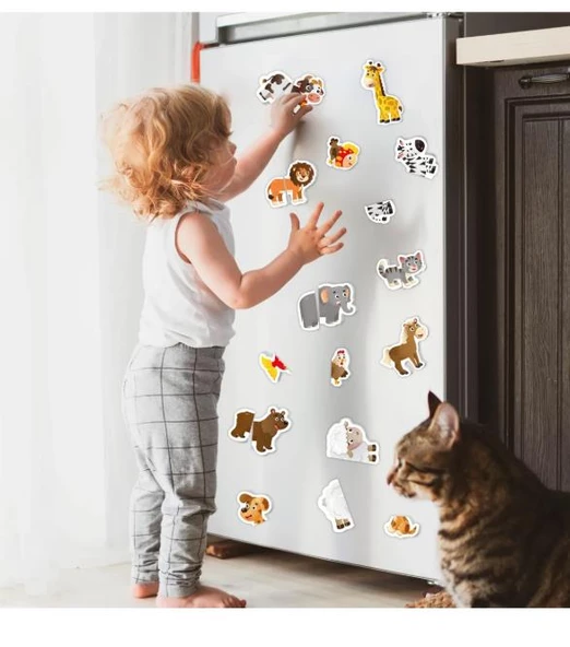 Y.Z. 12-36 Ay İlk Magnet Puzzle Hayvanlar Dikkat Geliştiren Zeka Oyunu - 4