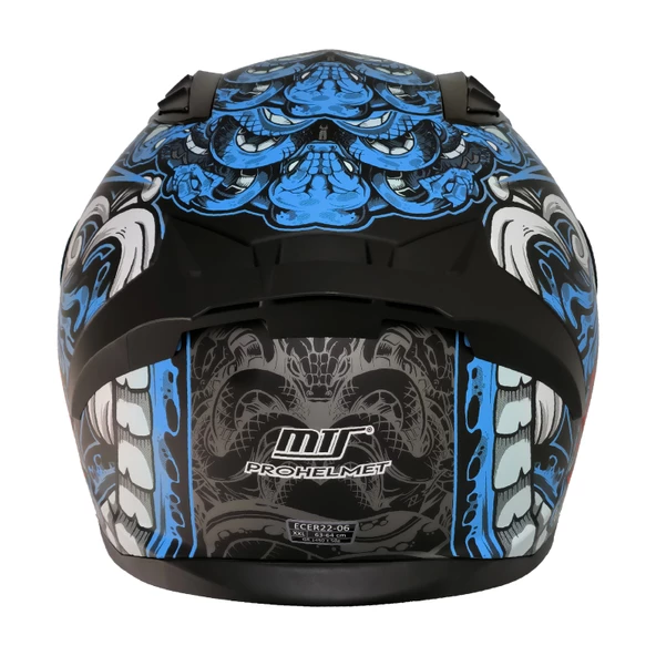 MTS M-201 MYTY BLUE GÜNEŞ VİZÖRLÜ KASK (SİYAH CAMLI) - 3