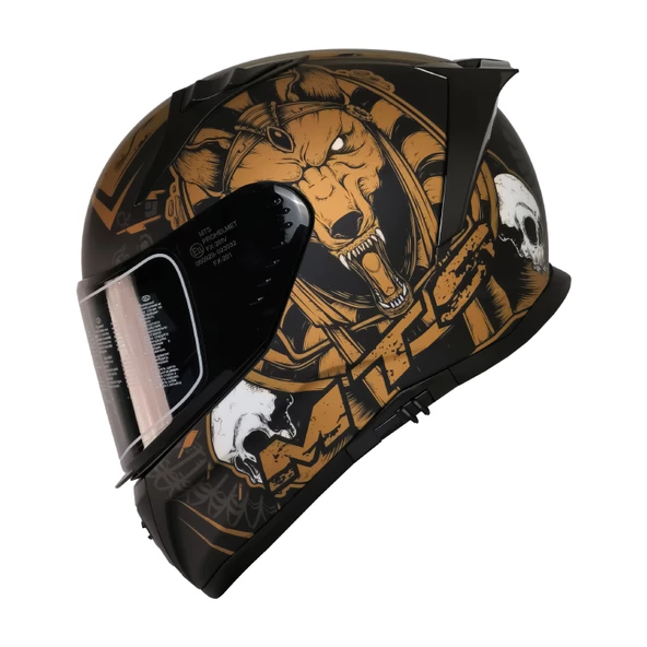 MTS M-201 ANUBIS GOLG GÜNEŞ VİZÖRLÜ KASK (SİYAH CAMLI)
