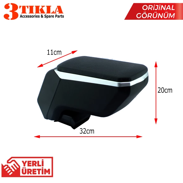 Hyundai Accent Era 2009 Premium HQ Lüks Delmesiz Çelik Ayaklı Siyah Kolçak - 2