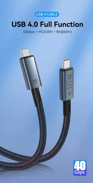 PMR USB4 Pro – 40Gbps 240W 1.5 Metre Hızlı Şarj ve Data Kablosu Zr851 - 4