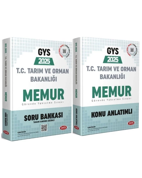 Data 2025 GYS Tarım ve Orman Bakanlığı Memur Konu ve Soru 2 Kitap Set Data Yayınları - 2