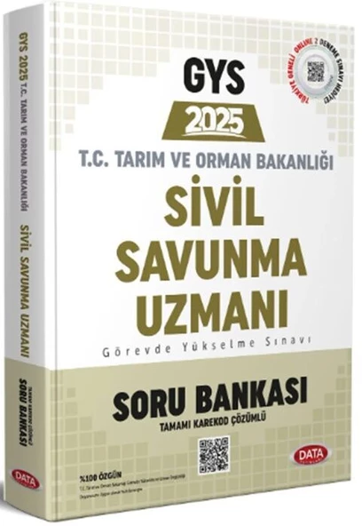 Data 2025 GYS Tarım ve Orman Bakanlığı Sivil Savunma Uzmanı Soru Bankası Çözümlü Data Yayınları - 2