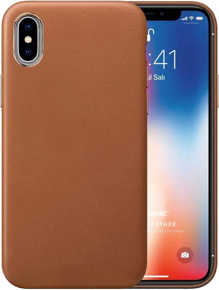 Microsonic Apple iPhone XS Max Kılıf Luxury Leather Kahverengi