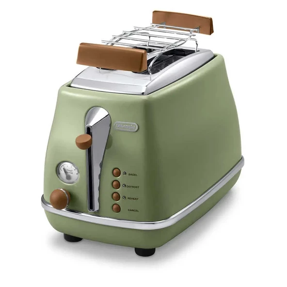 Delonghi CTOV 2103.GR Icona Vintage Yeşil Ekmek Kızartma Makinesi - 2