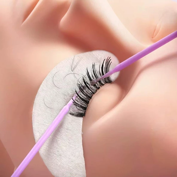 Micro Brush İpek Kirpik ve Blading Fırçası 100lü - 2