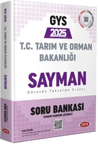 Data 2025 GYS Tarım ve Orman Bakanlığı Sayman Soru Bankası Çözümlü Görevde Yükselme Data Yayınları