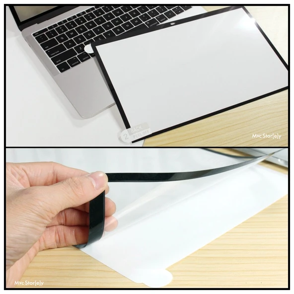 MacBook Air Pro 13 inç Anti Glare Mat Ekran Koruyucu Touch Bar Touch ID Uyumlu - Resim 5