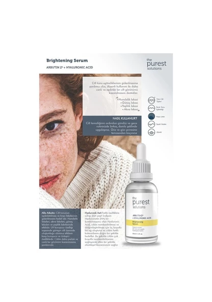 The Purest Solutions Arbutin 2% + Hyaluronic Acid Leke Giderici Aydınlatıcı Yüz Serumu 30 ml - 3