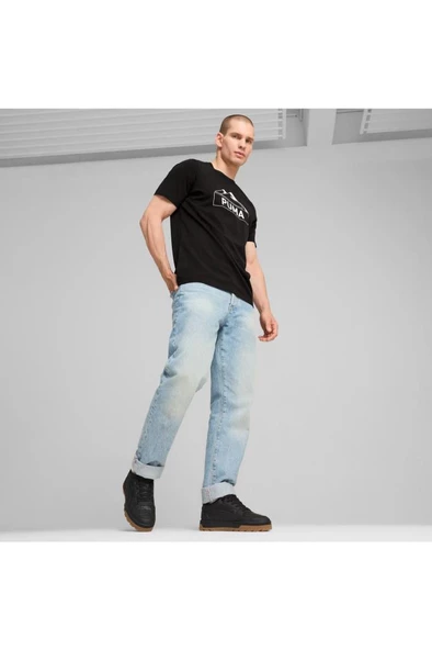 Puma OPEN ROAD Graphic Tee Erkek Tişört Siyah S-XXL - 4