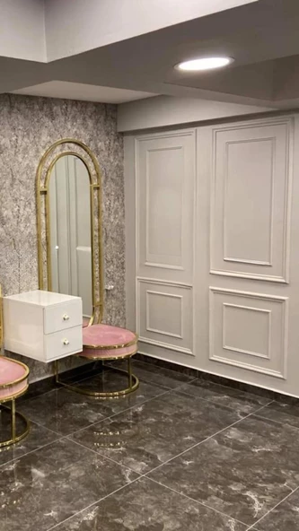 Renkli Duvarlar Dekoratif Boyanabilir 1 Adet 2cm x 240cm  Eğimli Polistren Duvar Çıtası Ev Salon Koridor Çıtalama - 5