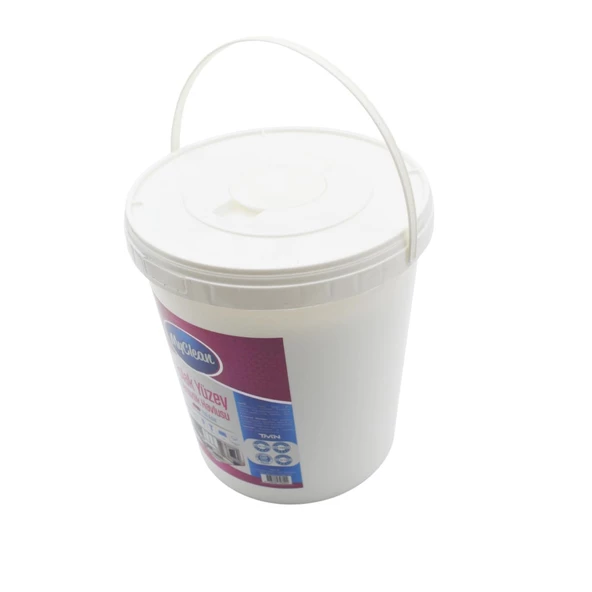 MyClean Beyaz Sabun Katkılı Islak Yüzey Temizlik Havlusu 250 Yaprak Plastik Kovada 609619 - 3