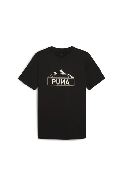 Puma OPEN ROAD Graphic Tee Erkek Tişört Siyah S-XXL - 5