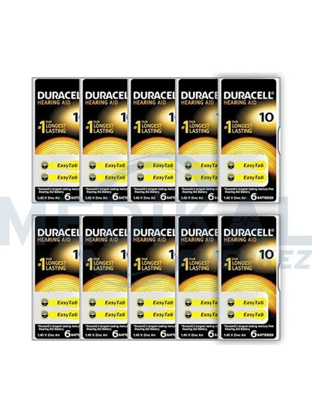 Duracell 10 Numara İşitme Cihazı Pili 6x10  60 Adet - 2