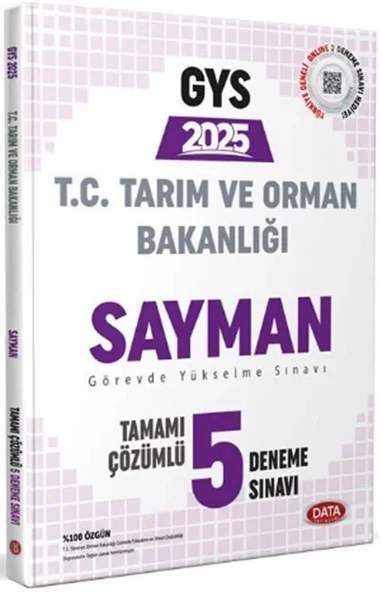 Data 2025 GYS Tarım ve Orman Bakanlığı Sayman 5 Deneme Çözümlü Görevde Yükselme Data Yayınları - Resim 2