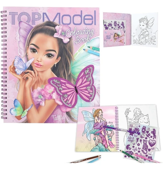Topmodel Colouring Book With Sequins Faıry Love
