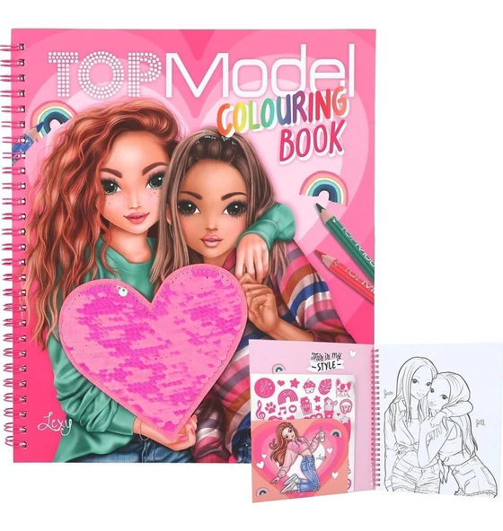 Topmodel Coloring Book With Sequins