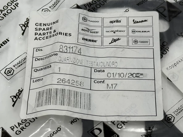 Piaggio 831174 Silindir Kapak Contası - 3