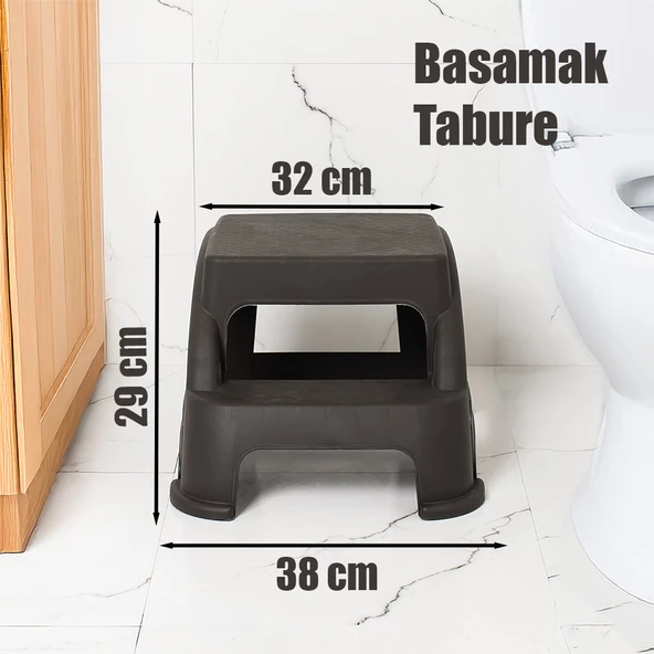 Porsima AK-642 Basamaklı Tabure Mutfak Merdiveni Katlı Basamak Merdiven Tabure Çocuk Merdiveni Bitter - 3