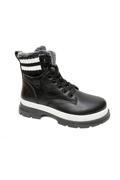 Metro 80-1 Deri Kürklü Sıcak Astar Kadın Bot - 4