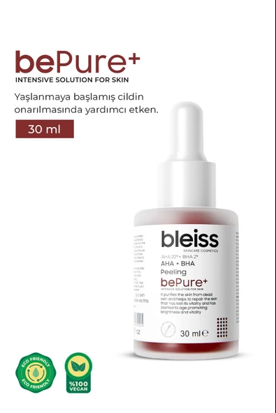 Bleiss bePure+ AHA + BHA Peeling Aydınlatıcı ve Besleyici Serum 30 ml