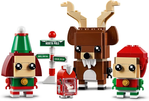 LEGO 40353 BrickHeadz Reindeer, Elf & Elfie - 2