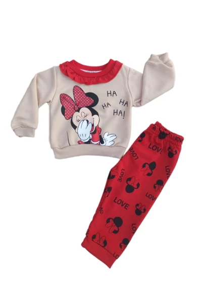 Kız Bebek Karakter Baskılı  6/24 Ay Takım