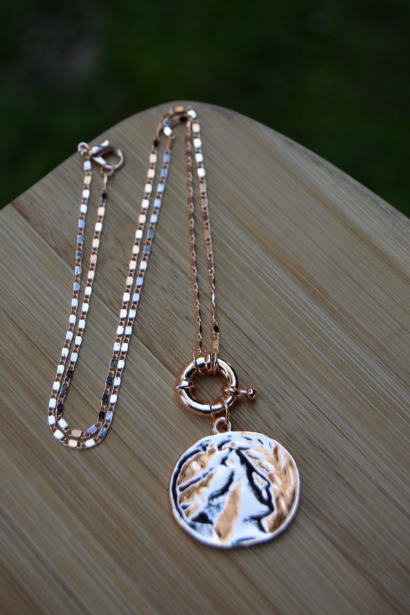 ALTIN KAPLAMA KOLYE - Resim 3