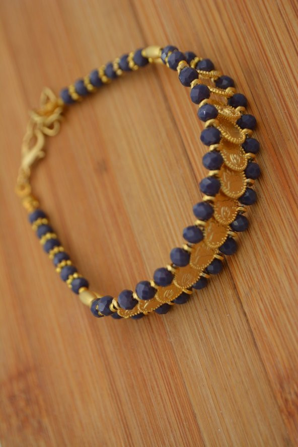 STONEAGE Altın Kaplama Bileklik Çek Kristali - Resim 3