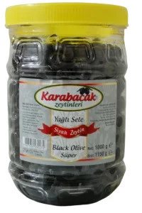 KARABACAK YAĞLI SELE SİYAH ZEYTİN SÜPER BOY 1 KG PET KUTU