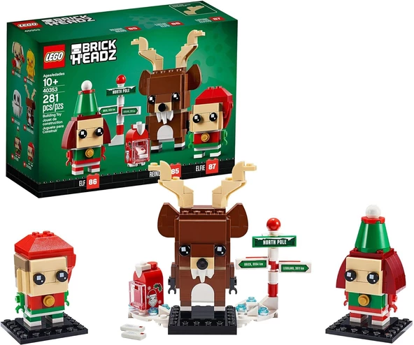 LEGO 40353 BrickHeadz Reindeer, Elf & Elfie