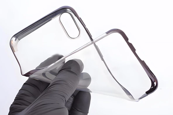 Galaxy M10 Kılıf Dört Köşeli Lazer Silikon Kılıf - Resim 8