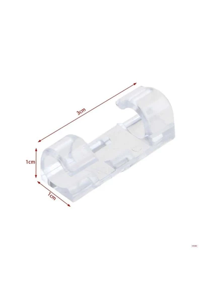 Kablo Düzenleyici Klipsler  Sabitleyici Duvar Fayans Cam Kablo Tutucu Yapışkanlı   20 Adet - 2