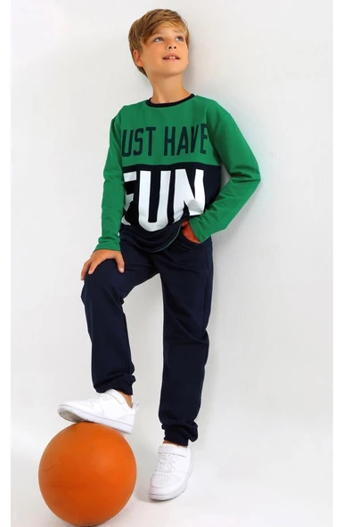 Erkek Baskılı 6/9 Yaş 2 İp Eşofman Takım