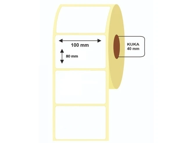 Termal Etiket 80x100mm 500Lü 1 Rulo