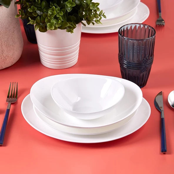 Karaca White Pure 24 Parça 6 Kişilik Yemek Takımı - 2